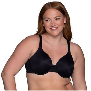 Vanity Fair Beauty Back Smoothing Full Figure Contour Black Bra 42DD #76380‎